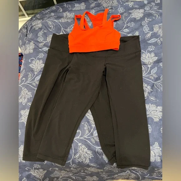 Lululemon Bundle crop legging and bra Xs/small - Picture 1 of 16